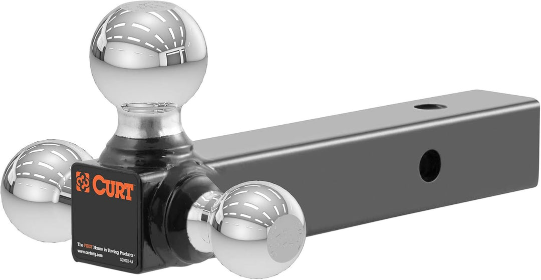 Heavy-Duty Multi-Ball Trailer Hitch - 3 Ball Sizes, 10,000 lbs Capacity, Perfect for 2" Receivers