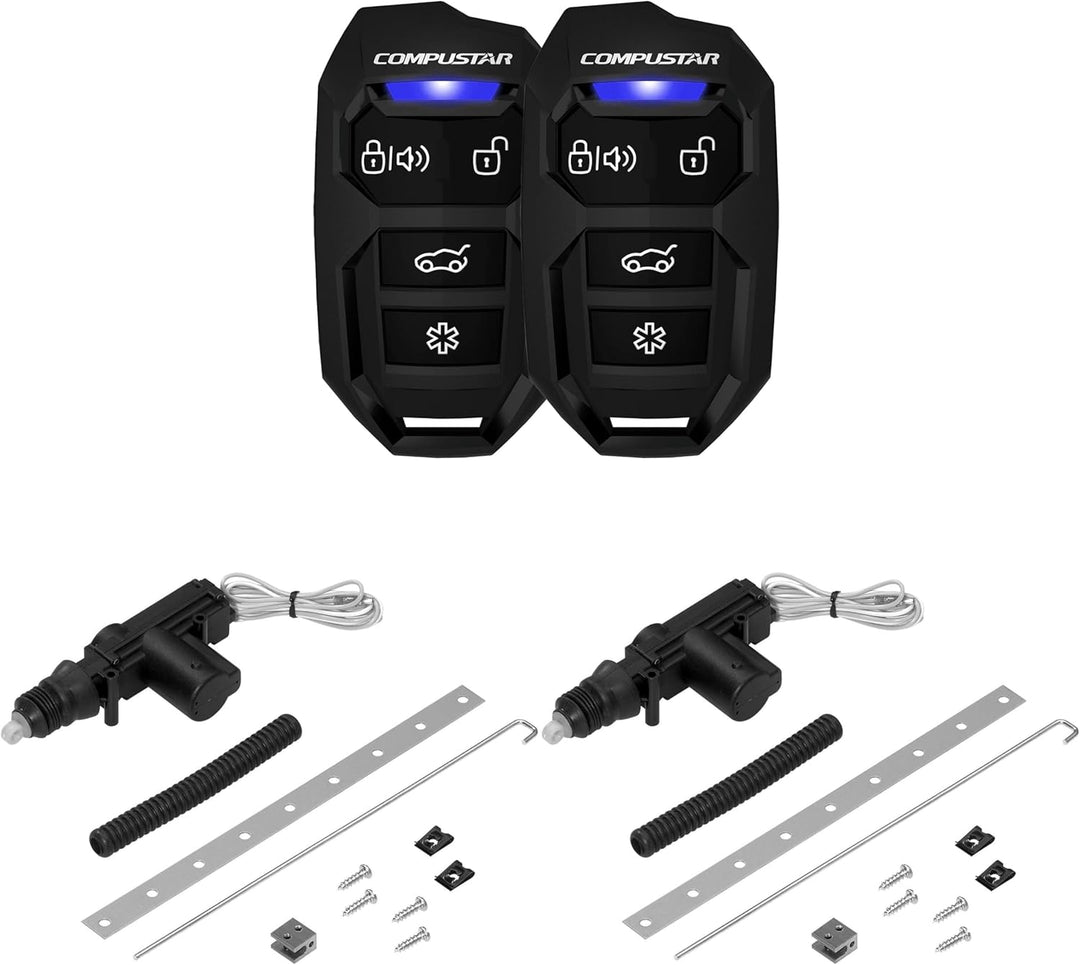 CS687-K Keyless Alarm System - 200' Range with Dual Code Alarm & 2-Wire Door Lock Actuator