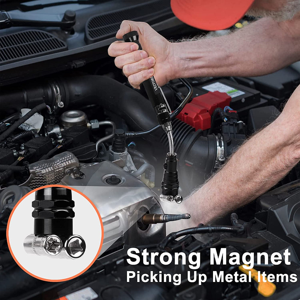 Extendable Magnetic Flashlight - Perfect Gift for anyone who loves to work on cars!