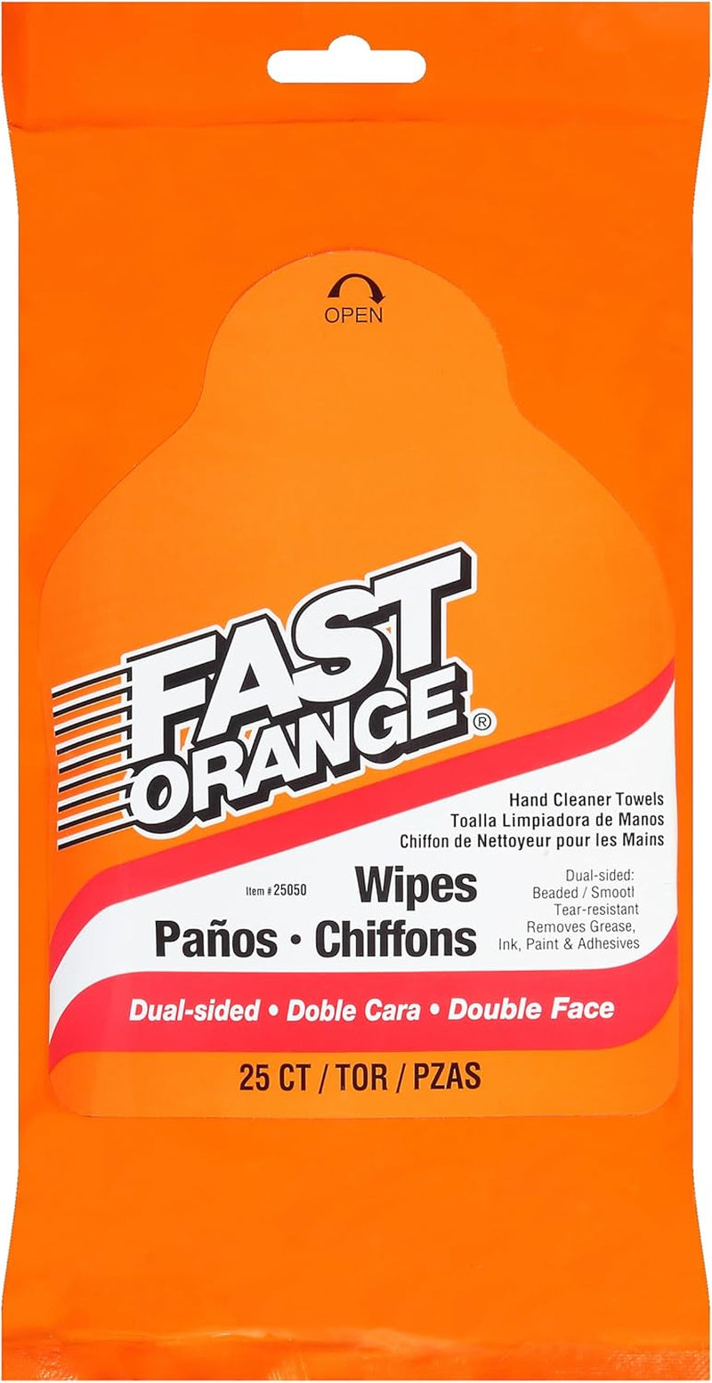 Heavy Duty Hand Cleaner Wipes - 25 Count, Perfect for Mechanics to Remove Grease, Oil, and Exhaust Fumes