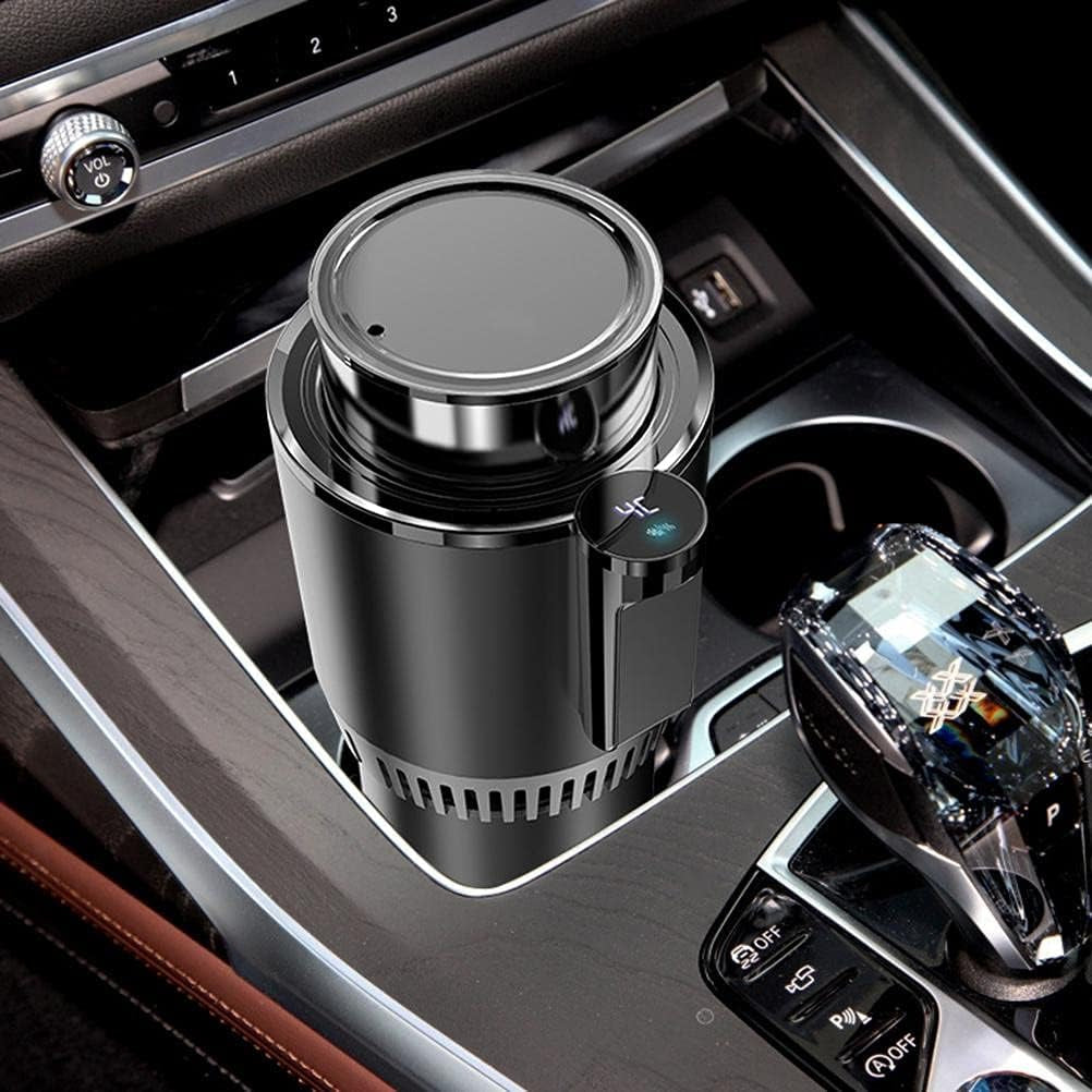 2-in-1 Smart Car Cup Warmer & Cooler - Versatile Auto Mug Holder for Hot & Cold Drinks (Black)
