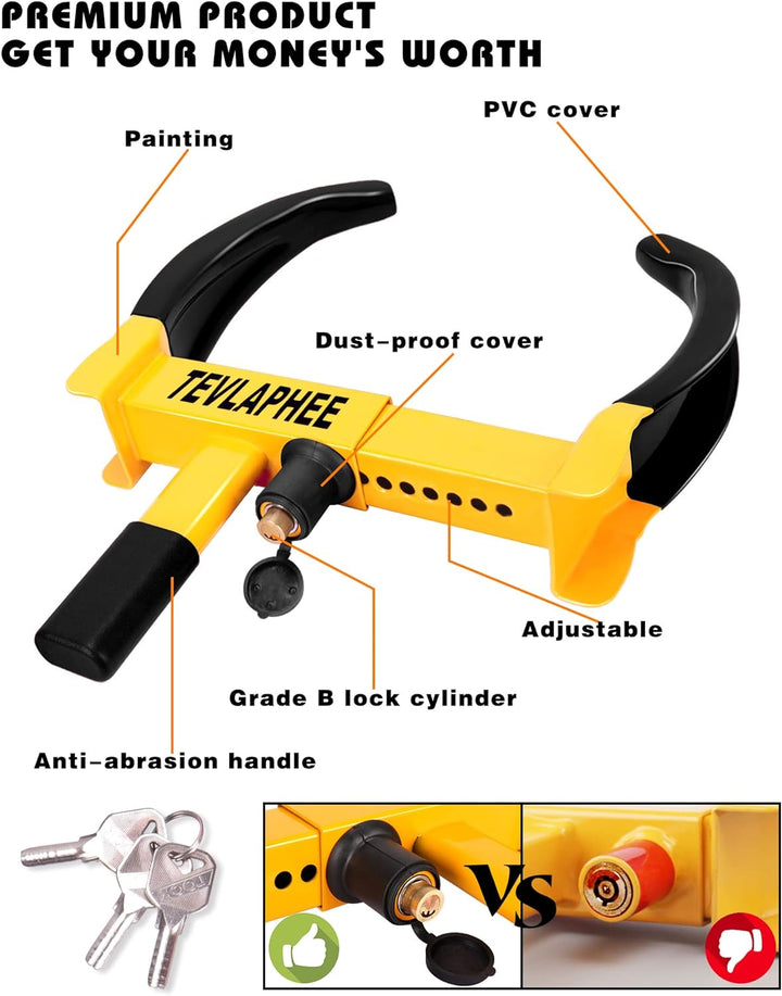 Ultimate Anti-Theft Steering Wheel & Seat Belt Lock - Universal Car Security Device