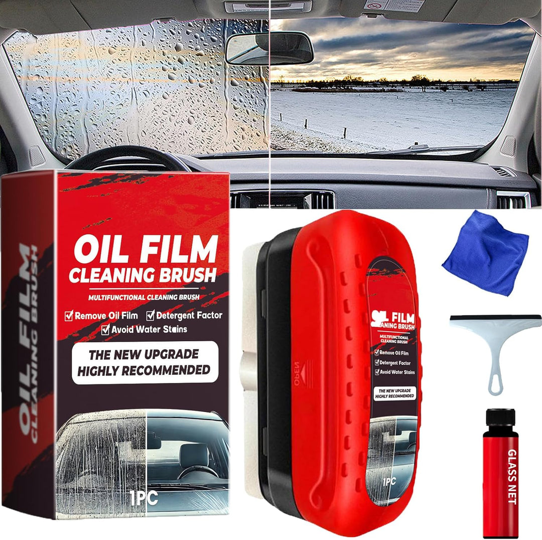 Cleardrive Windshield Cleaner - Ultimate Oil Film Cleaning Brush for Crystal Clear Car Windows (1 Pack)