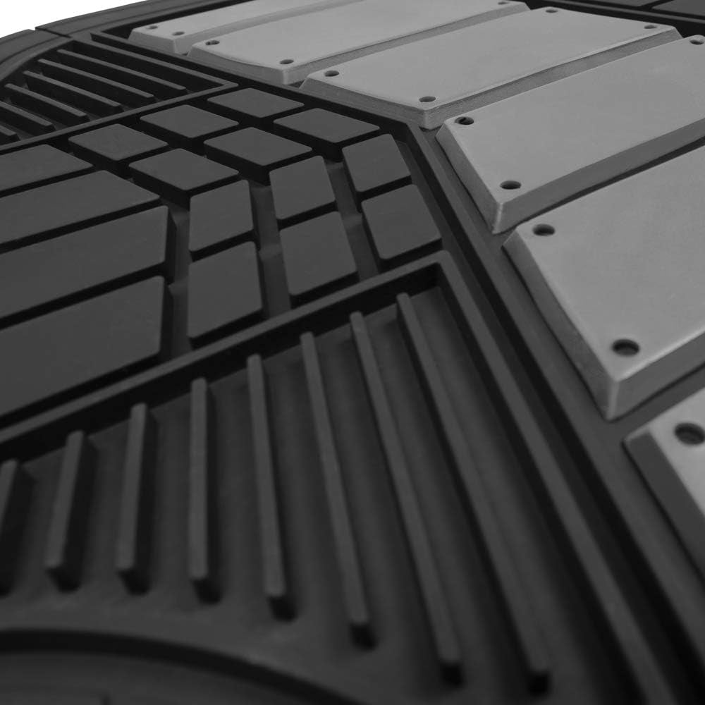 Premium Autosport Charcoal Car Seat Covers & Heavy Duty Rubber Floor Mats - Ultimate All-Weather Protection for Cars, SUVs, and Trucks