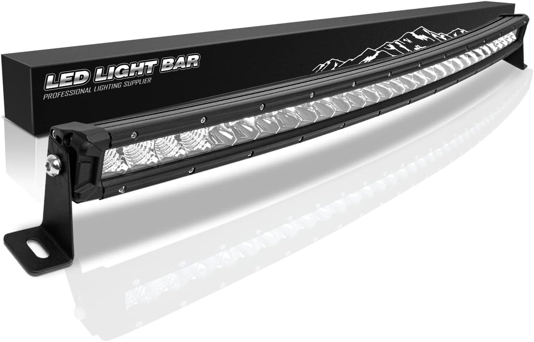 32" Curved LED Light Bar - 240W Ultra Bright 48000LM Flood & Spot Beam Combo for Trucks, Jeeps, ATVs, UTVs & Boats