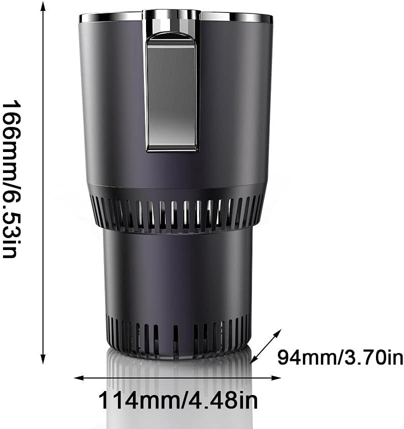 2-in-1 Smart Car Cup Warmer & Cooler - Versatile Auto Mug Holder for Hot & Cold Drinks (Black)