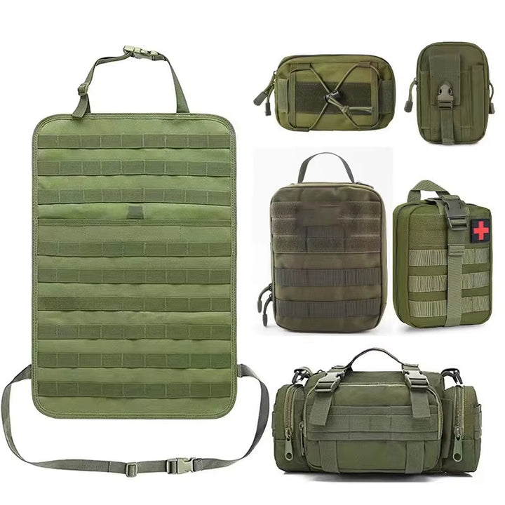 Ultimate Tactical Car Seat Back Organizer - 5 Detachable Molle Pouches for All Vehicles