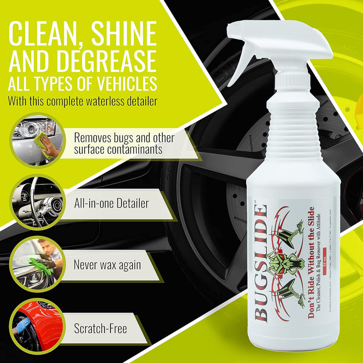 Ultimate Bug Remover & All-Purpose Car Cleaner – 32 Oz Spray for Interior & Exterior Shine, Degreasing, Polishing, and Easy Bug Removal on All Surfaces