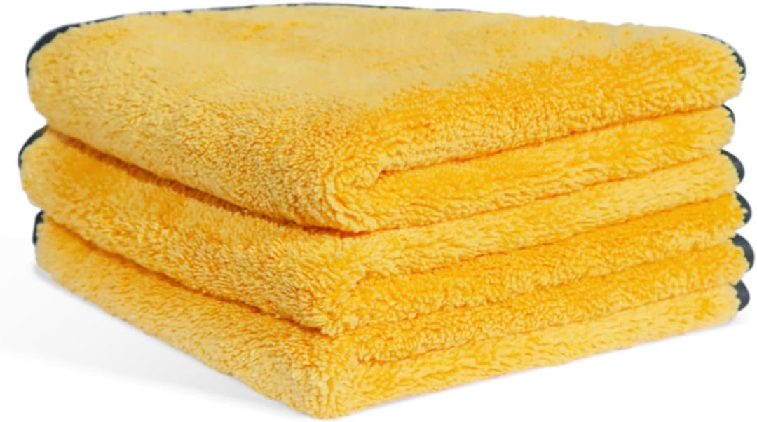 Premium Microfiber Car Towels - 3 Pack, 16"x14", Ultra Absorbent & Scratch-Free for Perfect Car Washing and Drying