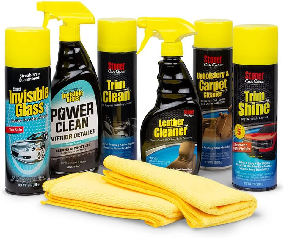 Transform Your Ride: Ultimate 8-Piece Car Interior Detailing Kit - Clean, Shine & Protect!