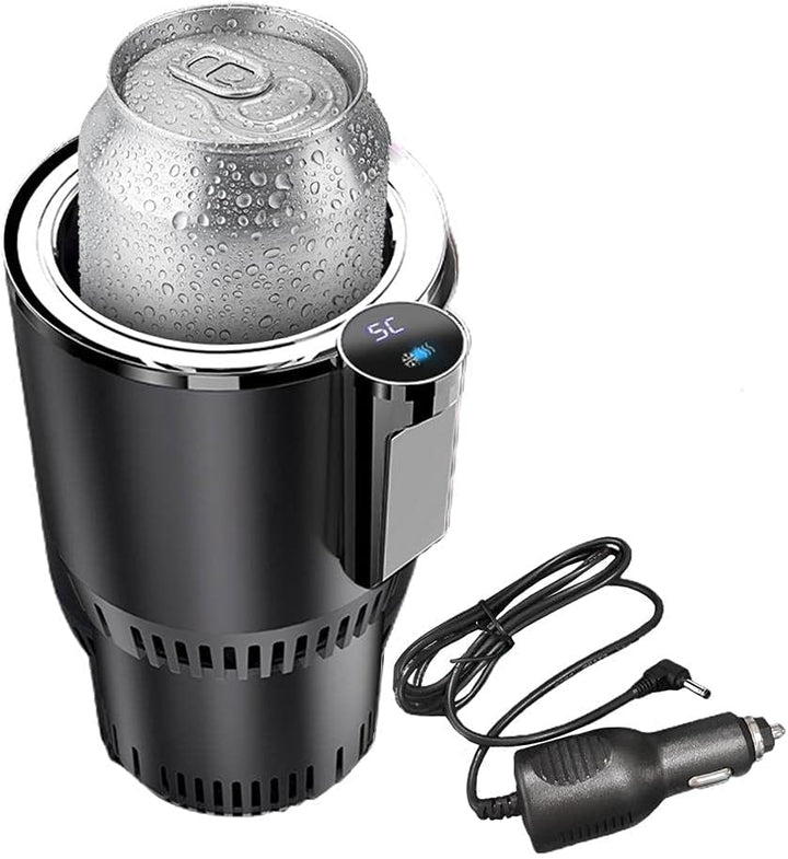 2-in-1 Smart Car Cup Warmer & Cooler - Versatile Auto Mug Holder for Hot & Cold Drinks (Black)