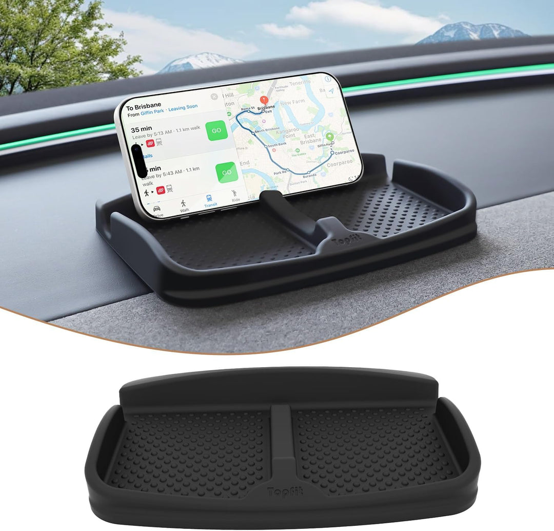 Anti-Slip Car Dash Grip Pad - Secure Your Phone, Keys & Sunglasses in Style (Black)