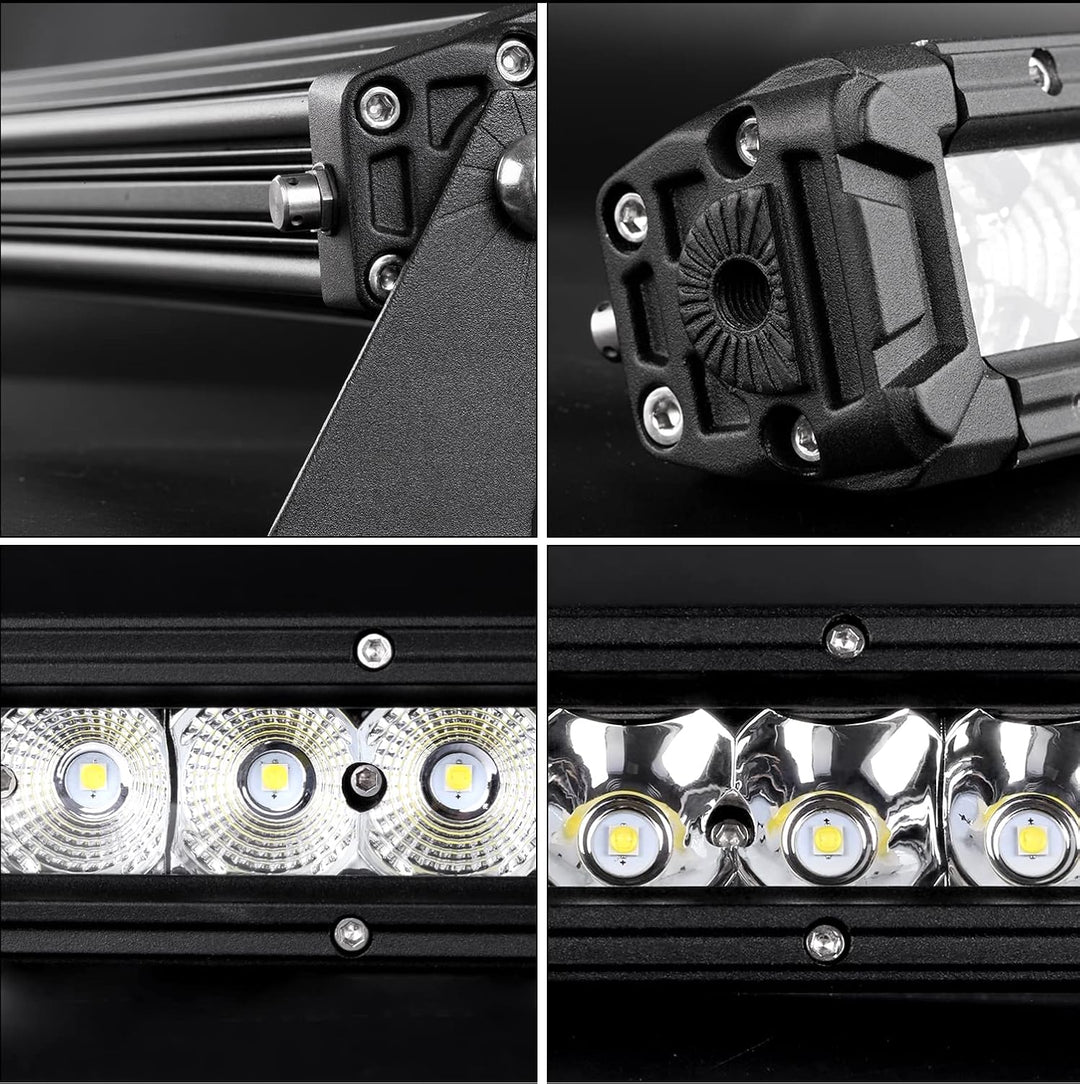 32" Curved LED Light Bar - 240W Ultra Bright 48000LM Flood & Spot Beam Combo for Trucks, Jeeps, ATVs, UTVs & Boats