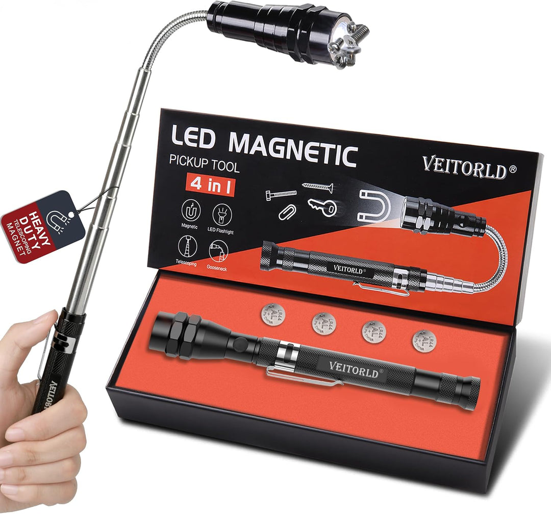 Extendable Magnetic Flashlight - Perfect Gift for anyone who loves to work on cars!
