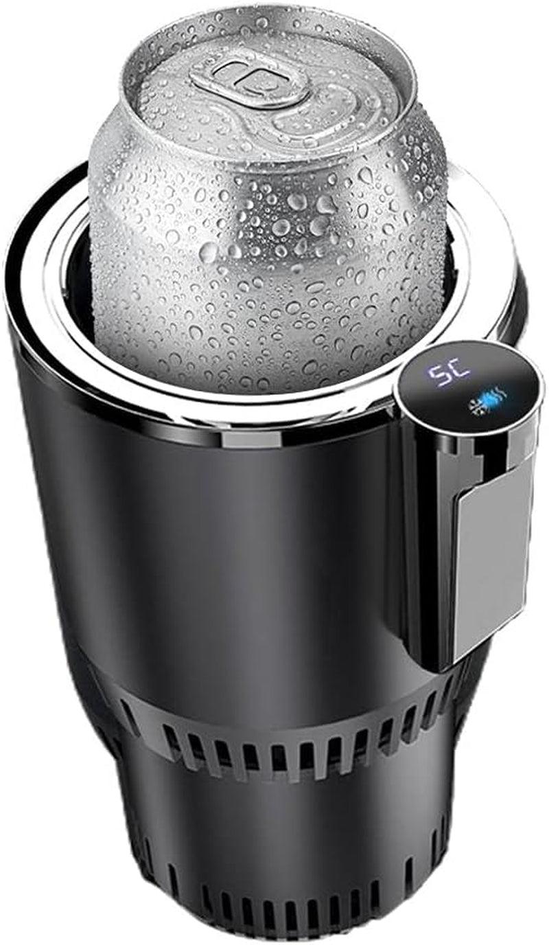 2-in-1 Smart Car Cup Warmer & Cooler - Versatile Auto Mug Holder for Hot & Cold Drinks (Black)