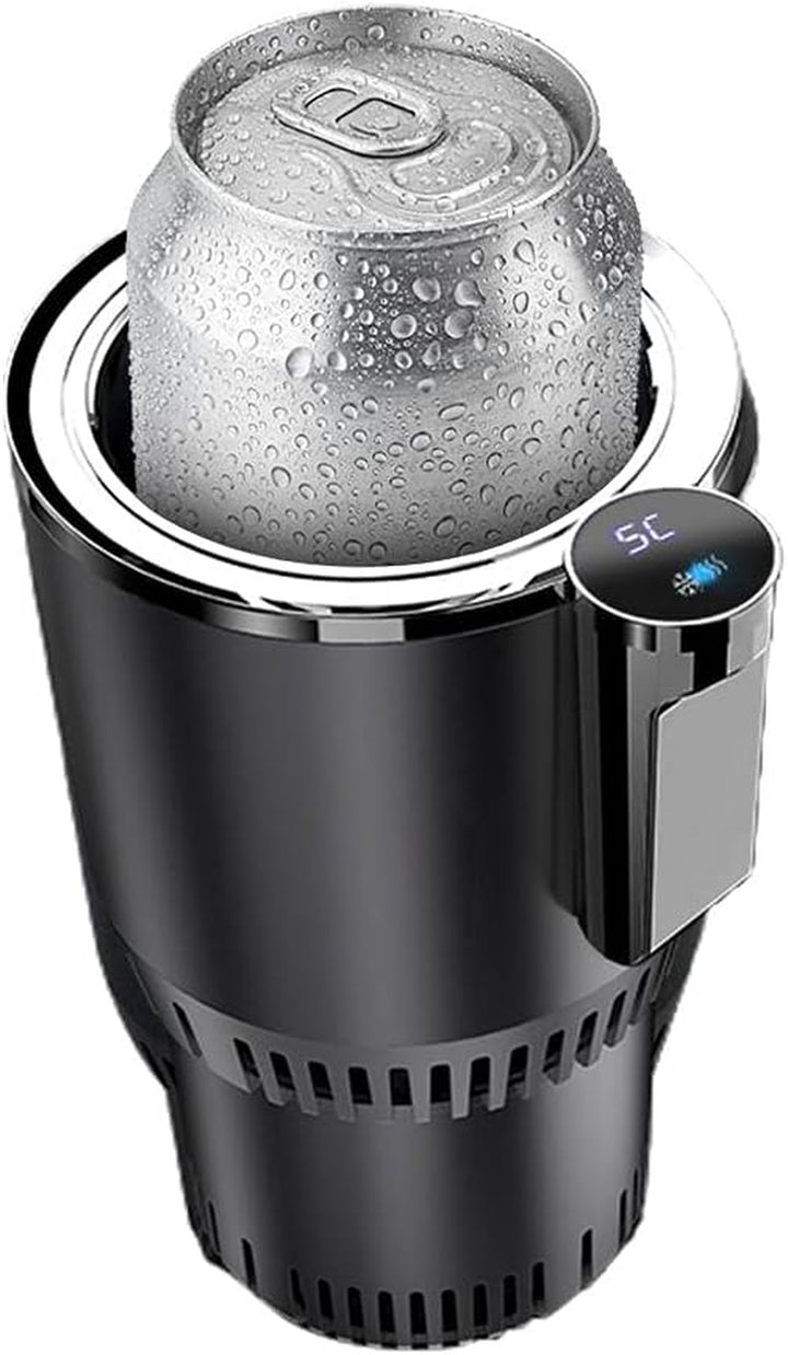 2-in-1 Smart Car Cup Warmer & Cooler - Versatile Auto Mug Holder for Hot & Cold Drinks (Black)