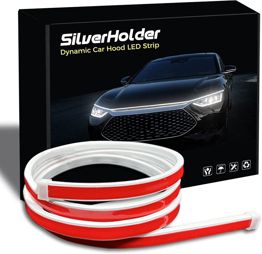 Transform Your Vehicle with the 70-Inch Silverholder White LED Car Hood Light Strip