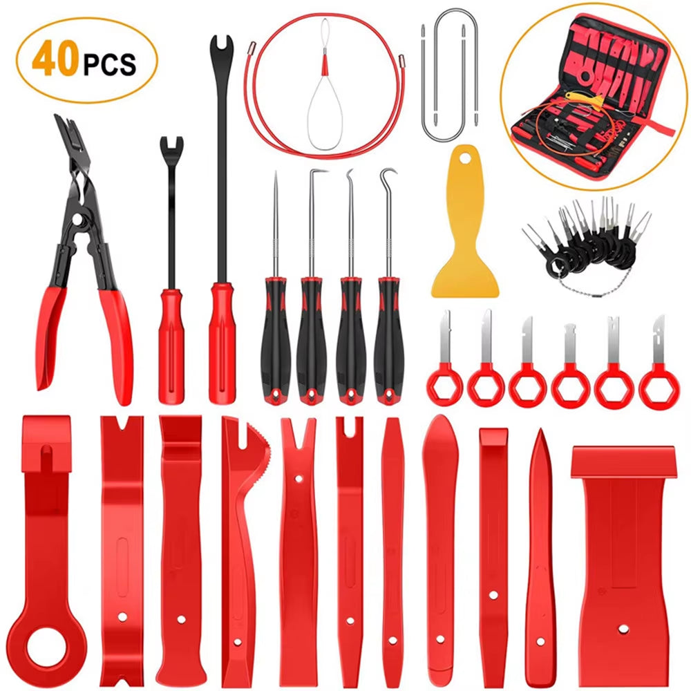Ultimate Auto Trim Removal Tool Kit - Essential Pry Tools for Effortless Car Upholstery Repairs and Dash Audio Installations