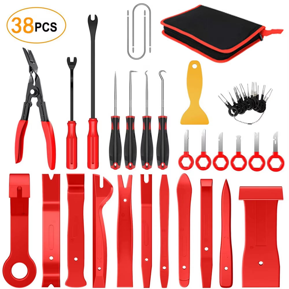 Ultimate Auto Trim Removal Tool Kit - Essential Pry Tools for Effortless Car Upholstery Repairs and Dash Audio Installations