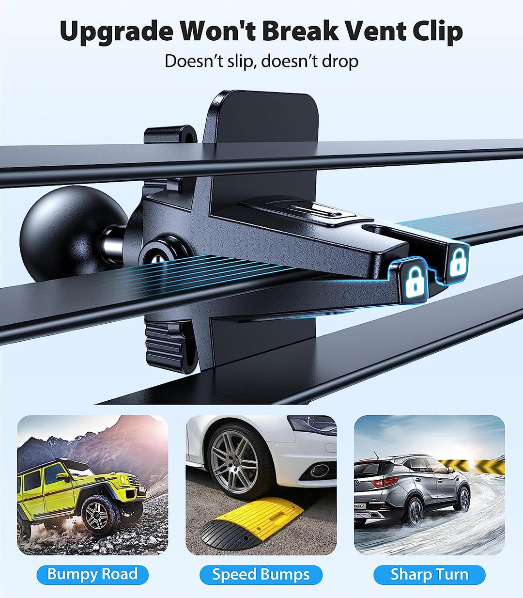Upgraded Magnetic Car Phone Holder for MagSafe - Strongest Magnet Power, 360 Adjustable Vent Mount for iPhone 16 Pro Max, 15, 14, 13, 12, Plus & Mini