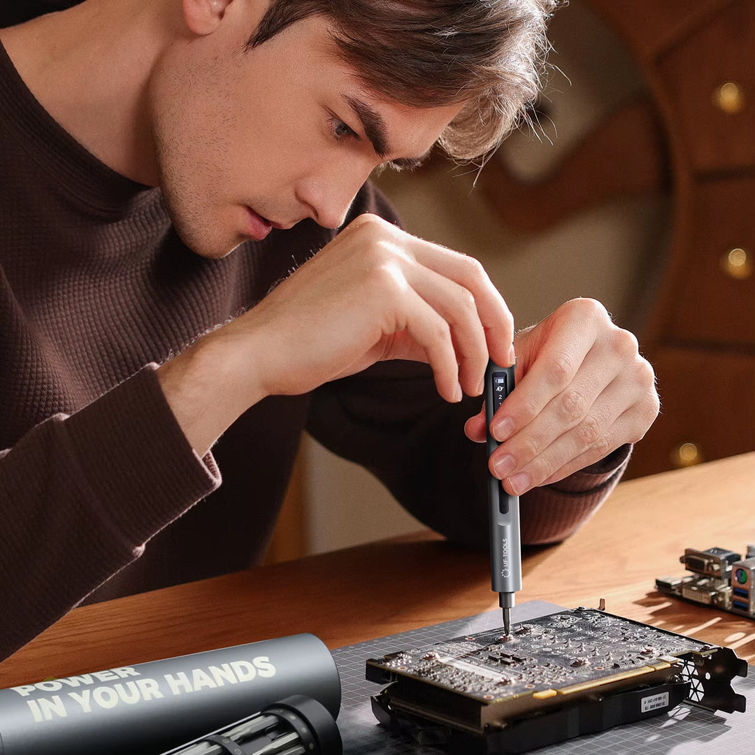 Ultimate 3.7V Mini Electric Screwdriver Set - 50 Magnetic Bits & Storage for Precision Tasks!