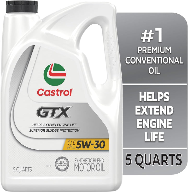 GTX 5W-30 Synthetic Blend Motor Oil - 5 Quarts for Ultimate Engine Protection