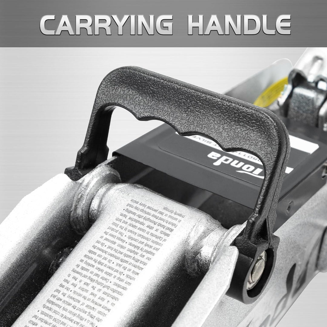 Premium 1.5 Ton Hydraulic Portable Floor Jack - Effortless Car Lifting (3000 lb Capacity) - Sleek Silver Design