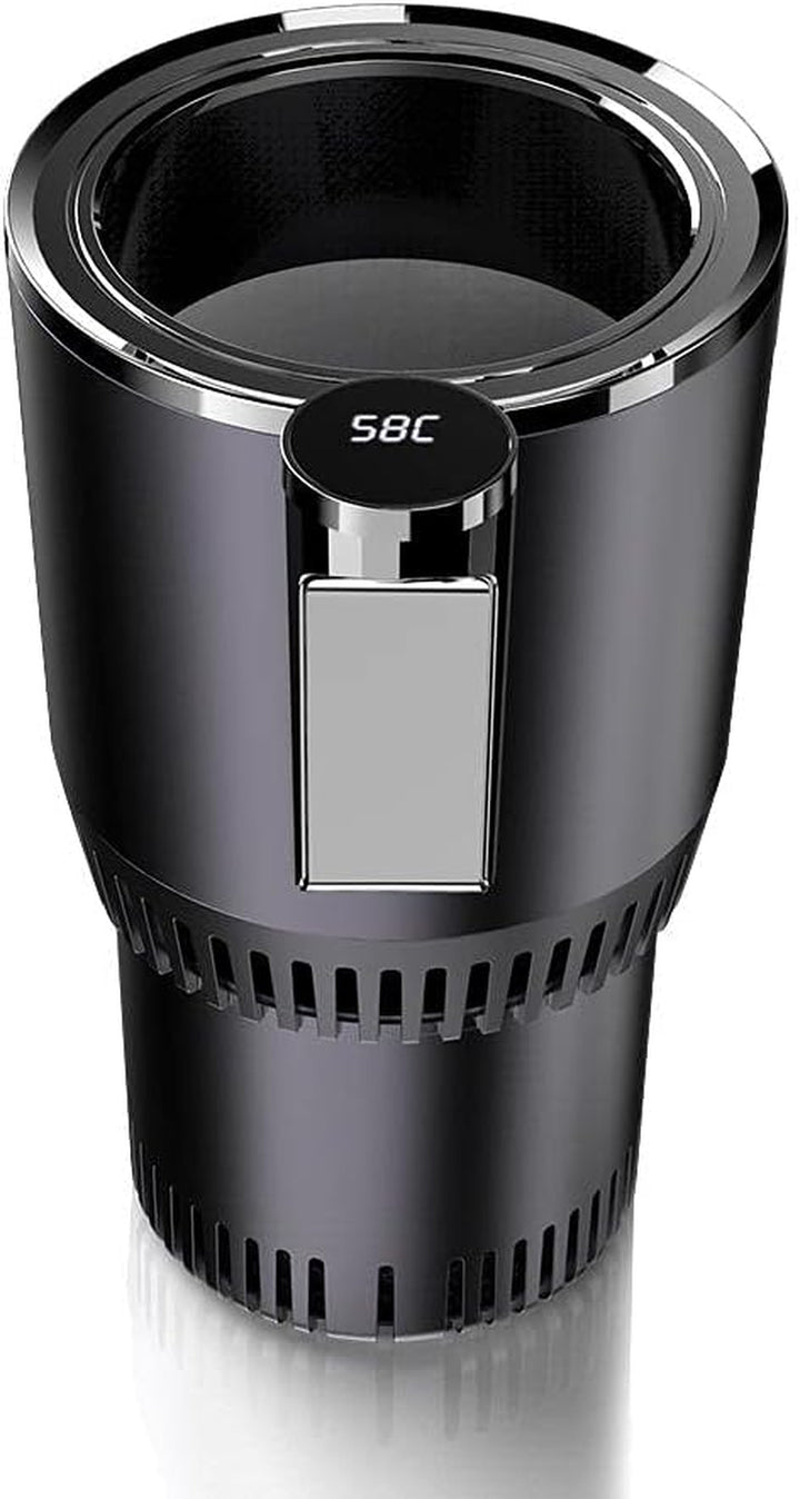 2-in-1 Smart Car Cup Warmer & Cooler - Versatile Auto Mug Holder for Hot & Cold Drinks (Black)