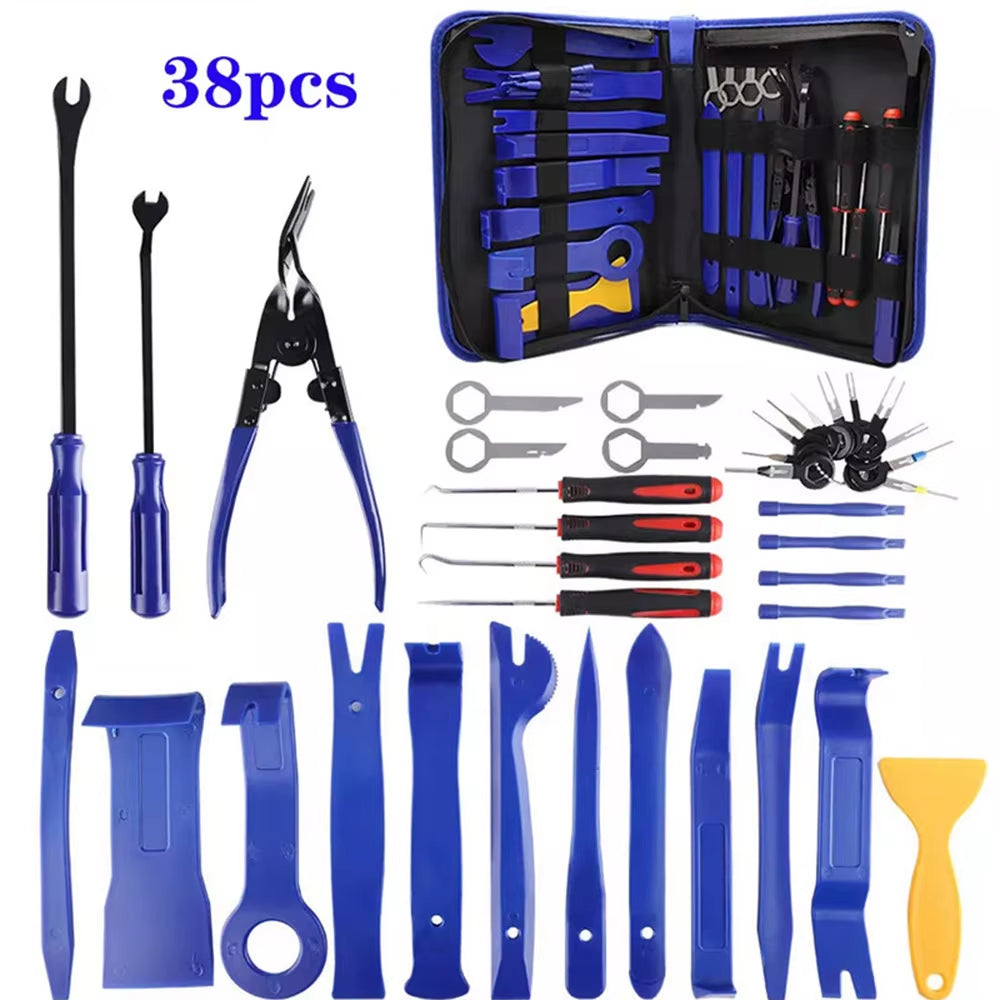 Ultimate Auto Trim Removal Tool Kit - Essential Pry Tools for Effortless Car Upholstery Repairs and Dash Audio Installations