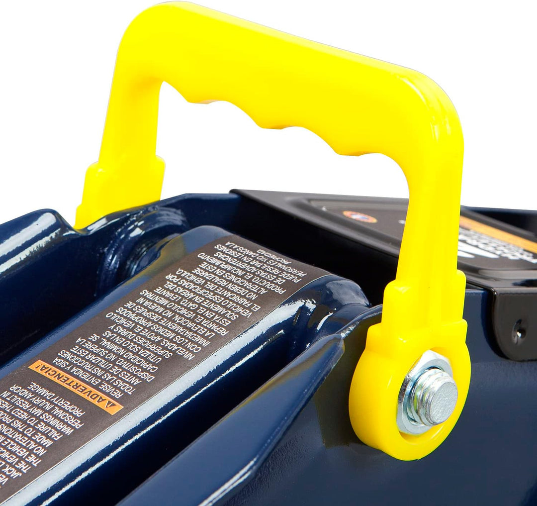 AT82001UR 2 Ton Hydraulic Trolley Floor Jack Combo with 2 Jack Stands - Heavy-Duty Blue Service Set