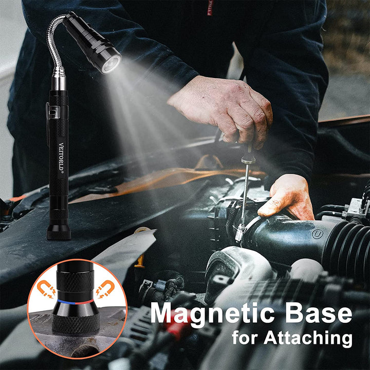 Extendable Magnetic Flashlight - Perfect Gift for anyone who loves to work on cars!