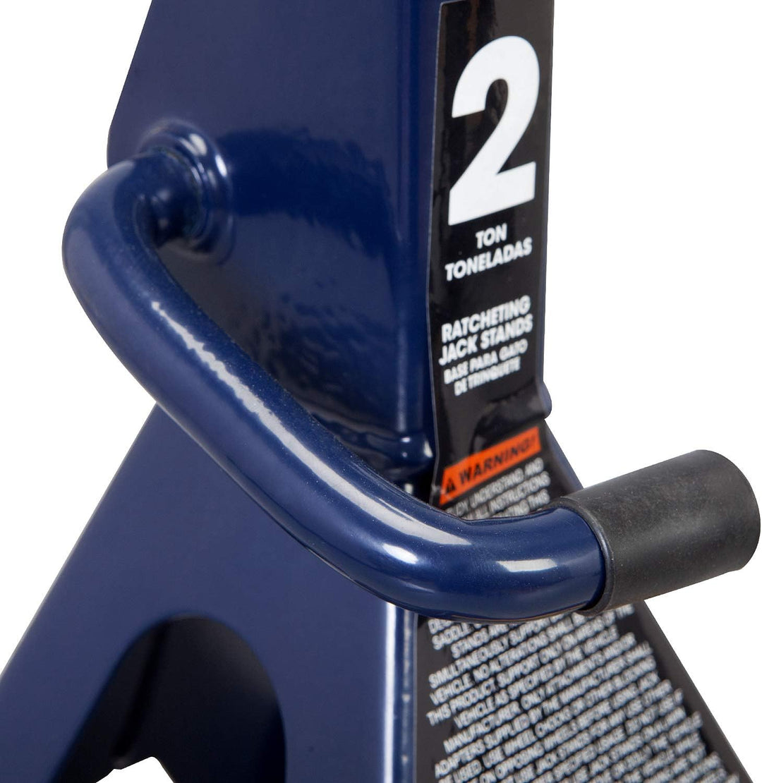 AT82001UR 2 Ton Hydraulic Trolley Floor Jack Combo with 2 Jack Stands - Heavy-Duty Blue Service Set