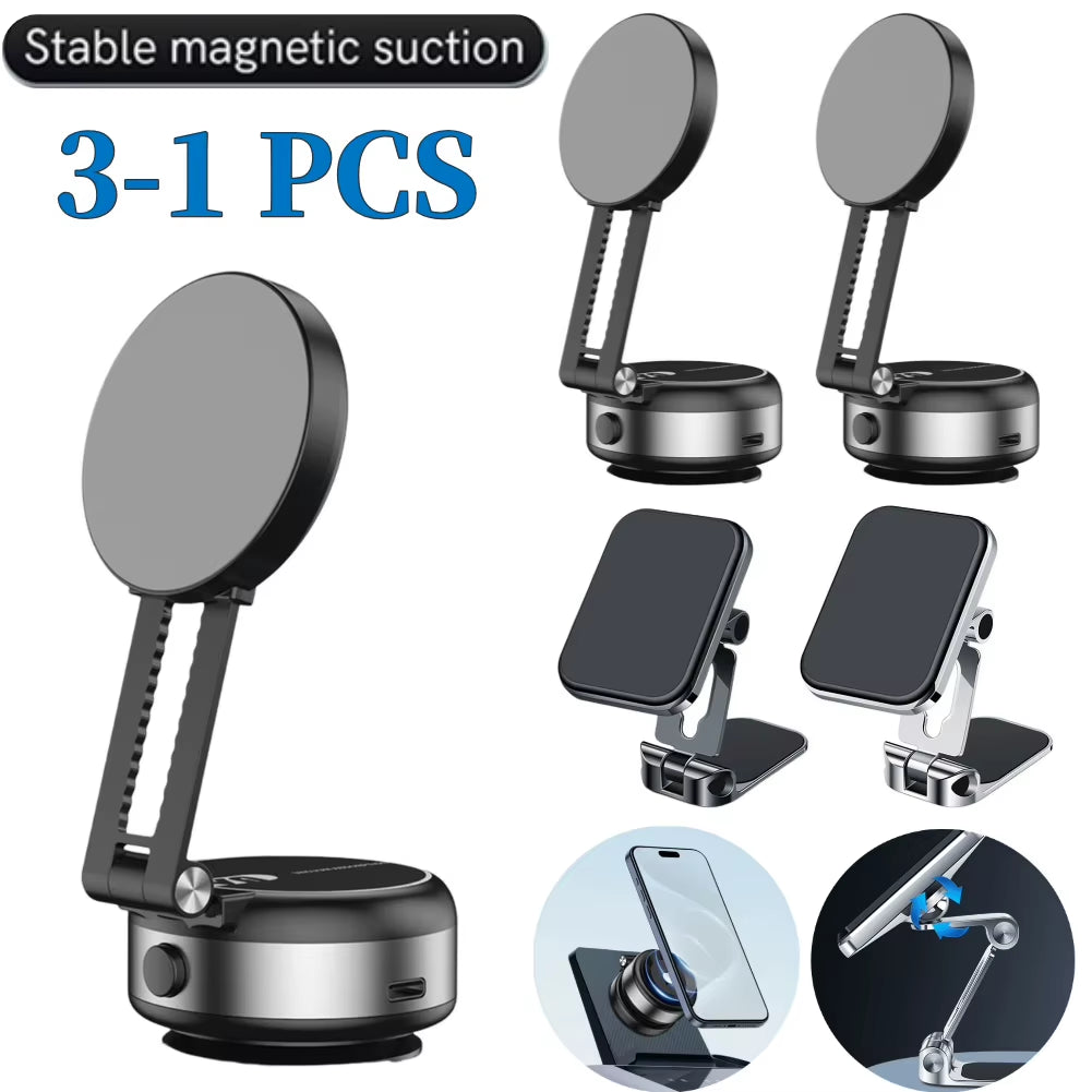 Magnetic Suction Cup Phone Mount - Universal Holder for iPhone 16/15/14/13/12 Pro Max & Mini - Perfect for Car, Mirror, and Smooth Surfaces