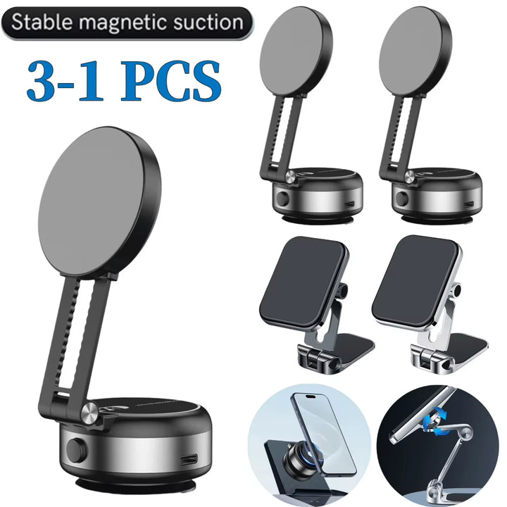 Magnetic Suction Cup Phone Mount - Universal Holder for iPhone 16/15/14/13/12 Pro Max & Mini - Perfect for Car, Mirror, and Smooth Surfaces