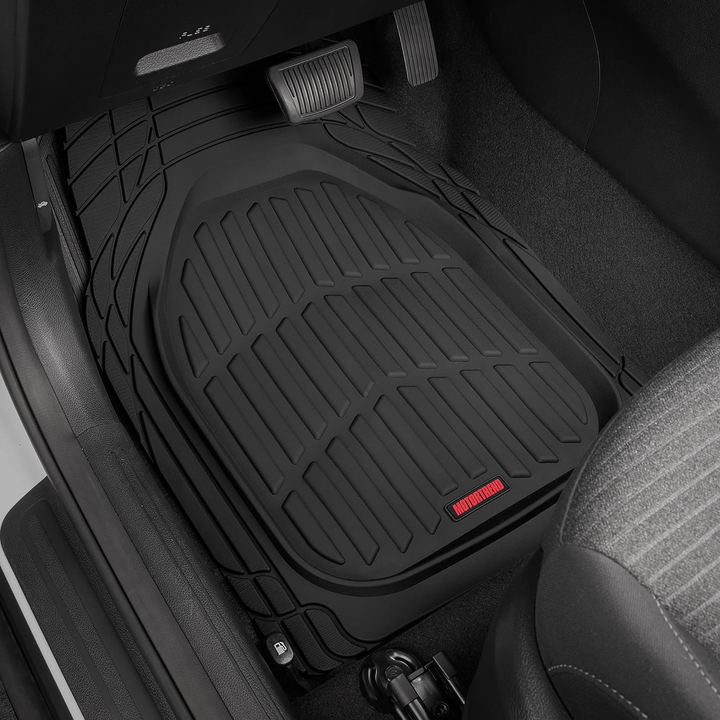 All-Weather Black Deep Dish Floor Mats - Ultimate Waterproof Car Protection!