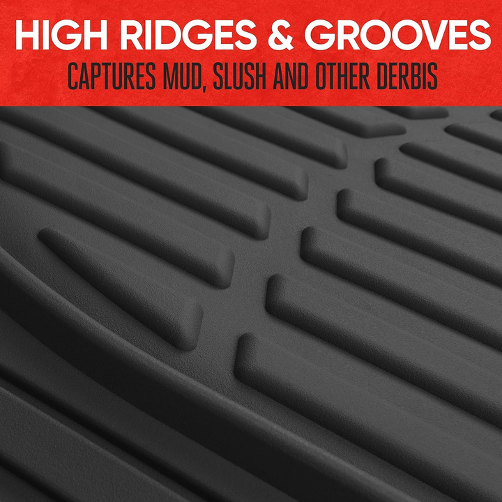 All-Weather Black Deep Dish Floor Mats - Ultimate Waterproof Car Protection!