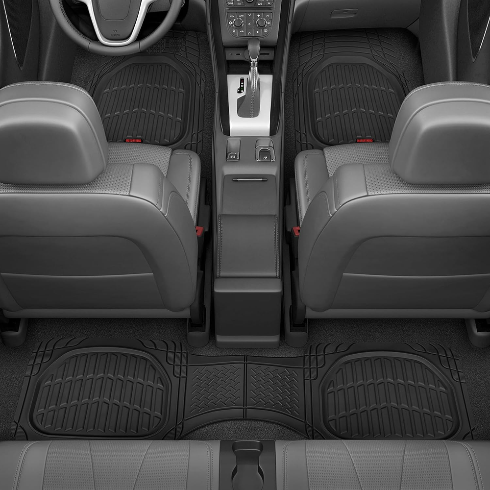 All-Weather Black Deep Dish Floor Mats - Ultimate Waterproof Car Protection!