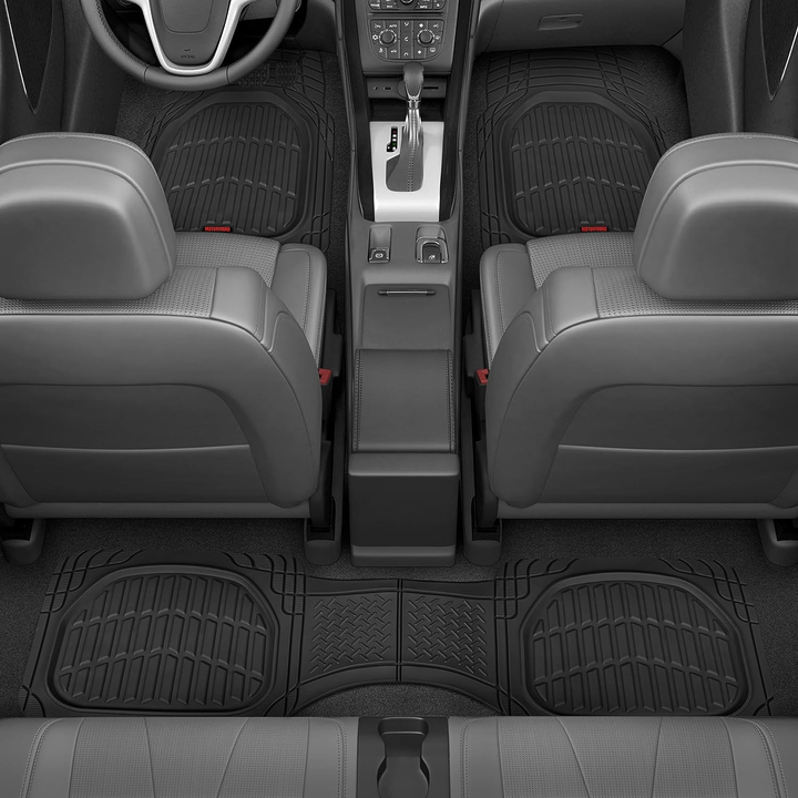 All-Weather Black Deep Dish Floor Mats - Ultimate Waterproof Car Protection!